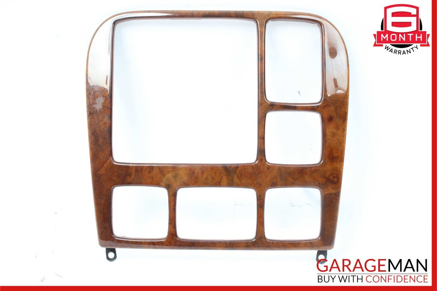 00-02 Mercedes W220 S500 S55 AMG Dashboard Radio Trim Panel Cover Bezel Wood OEM