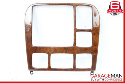 00-02 Mercedes W220 S500 S55 AMG Dashboard Radio Trim Panel Cover Bezel Wood OEM
