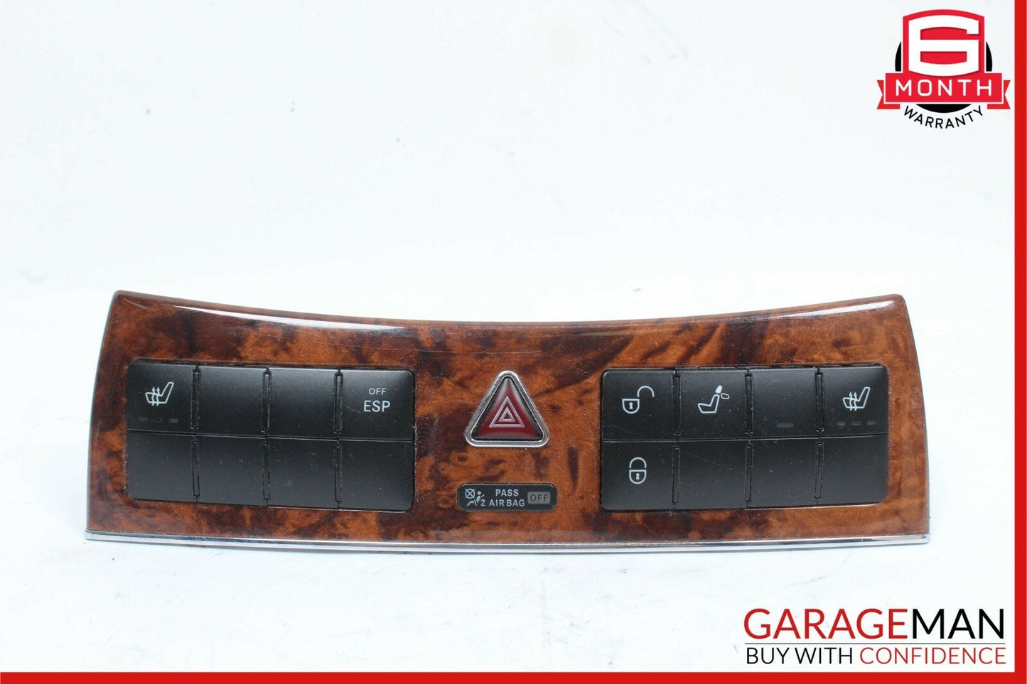 05-09 Mercedes CLK350 CLK500 CLK550 Center Dashboard Control Switch Control Wood