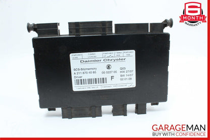 03-12 Mercedes W211 E350 SLK280 GL550 SLK350 Front Left Seat Control Module Unit