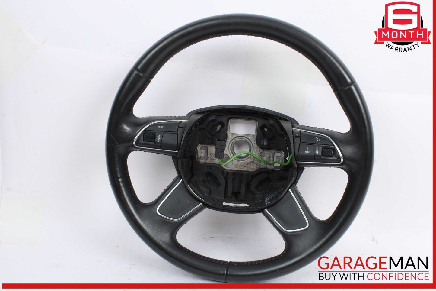 13-17 Audi Q5 Front Left Driver Side Multifunctional Steering Wheel Black OEM