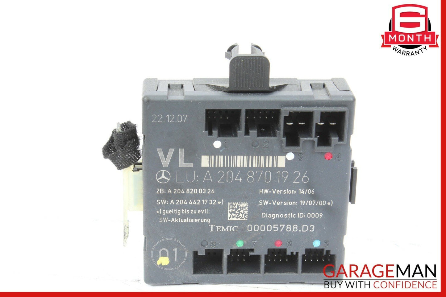 08-18 Mercedes W204 C300 C250 E400 Front Left Side Door Control Module OEM