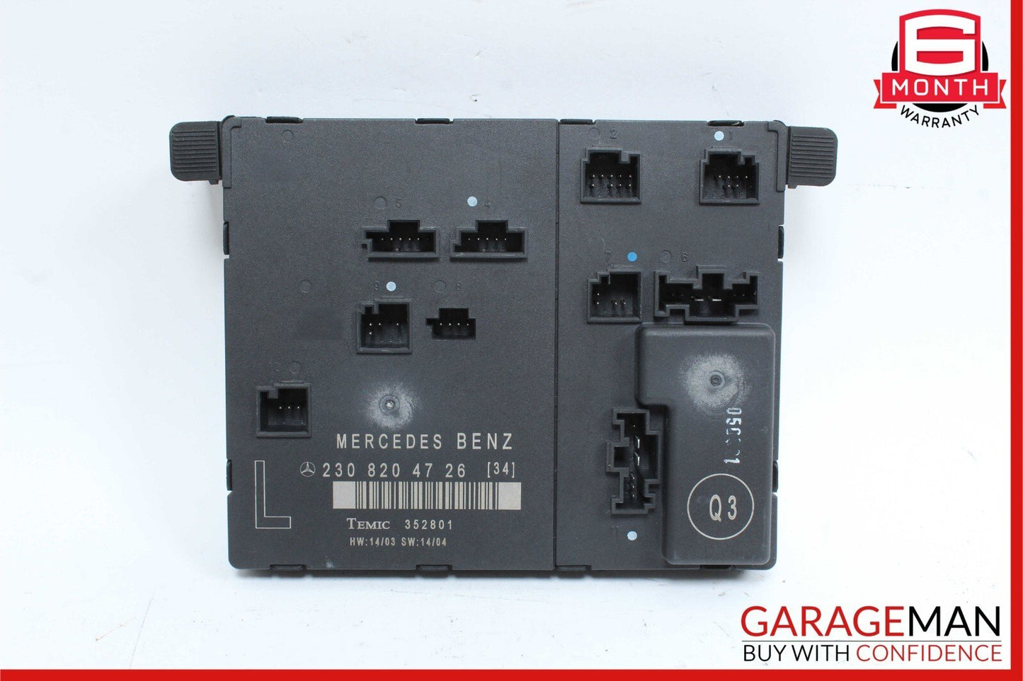 03-12 Mercedes R230 SL500 SL55 AMG SL550 Front Left Side Door Control Module