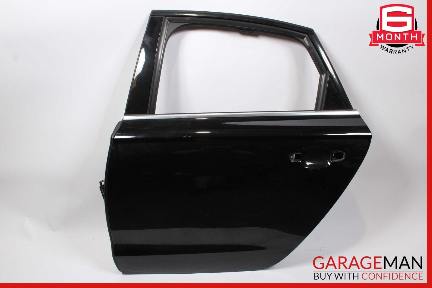 12-18 Audi A6 Rear Left Driver Side Exterior Door Shell Frame Panel Black