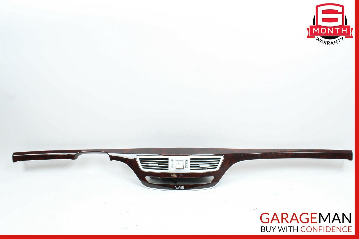 07-09 Mercedes W221 S600 S65 AMG V12 Dashboard Center Trim Bezel Assembly Wood