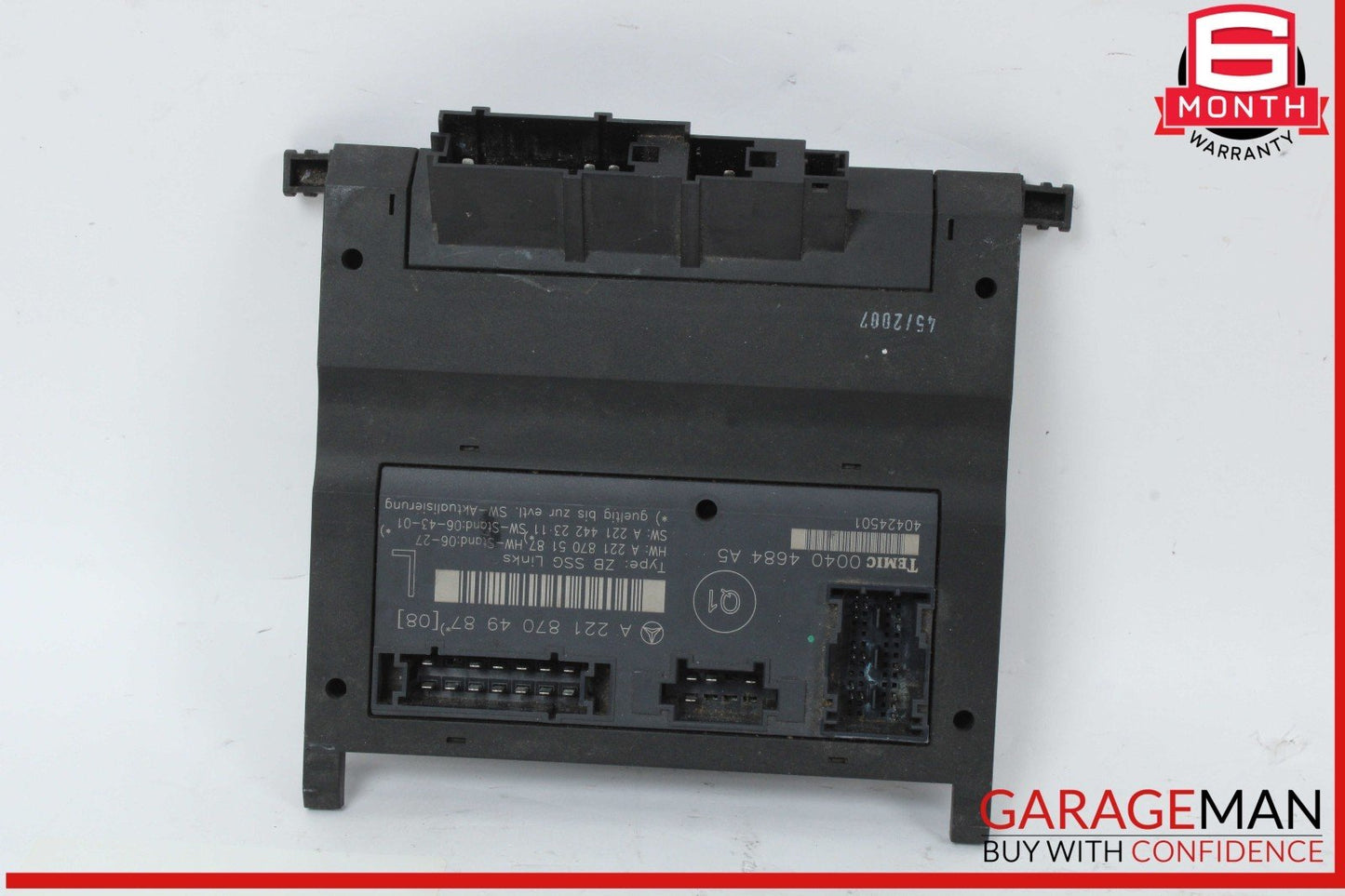 07-13 Mercedes W221 S550 S63 Front Left Driver Side Under Seat Control Unit OEM