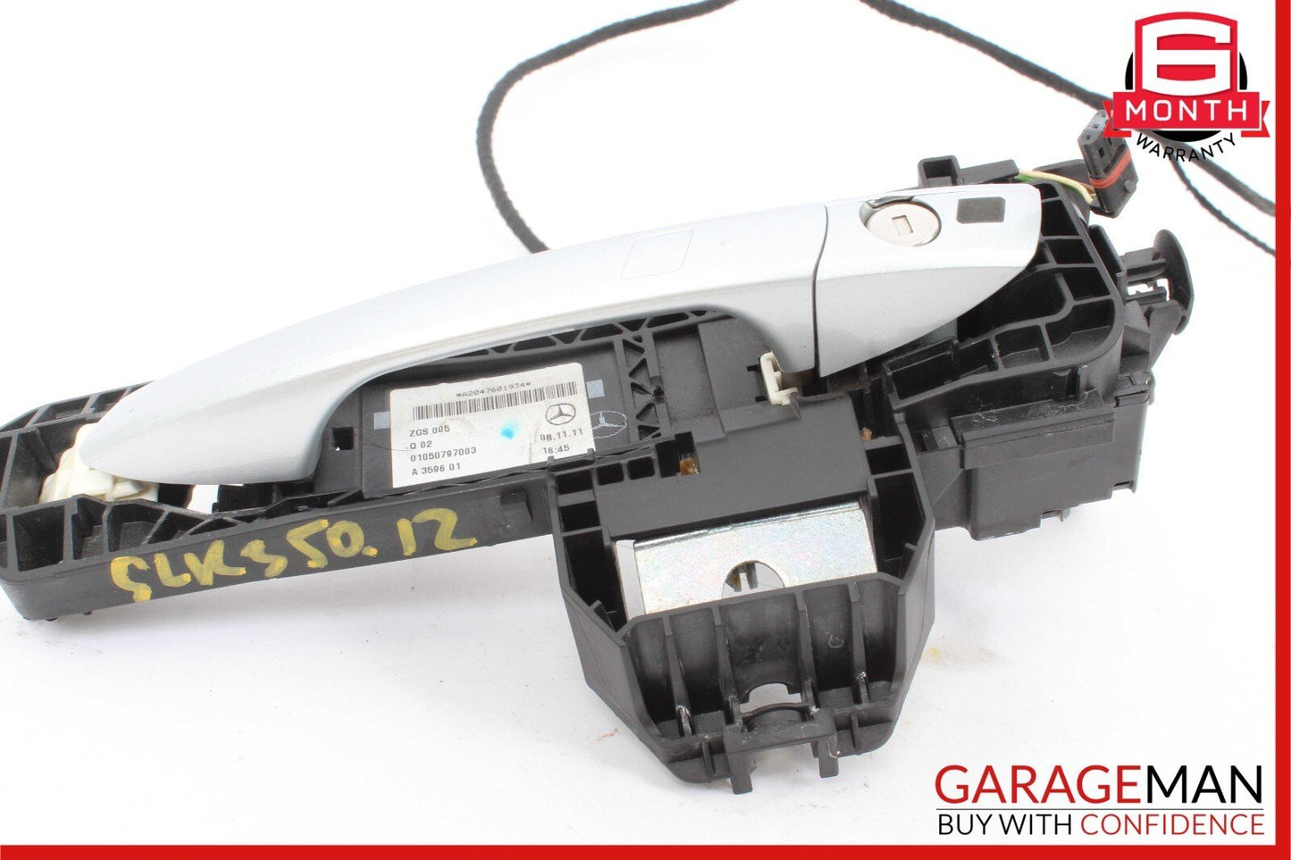12-16 Mercedes R172 SLK350 Front Left Exterior Door Handle Keyless Go Silver