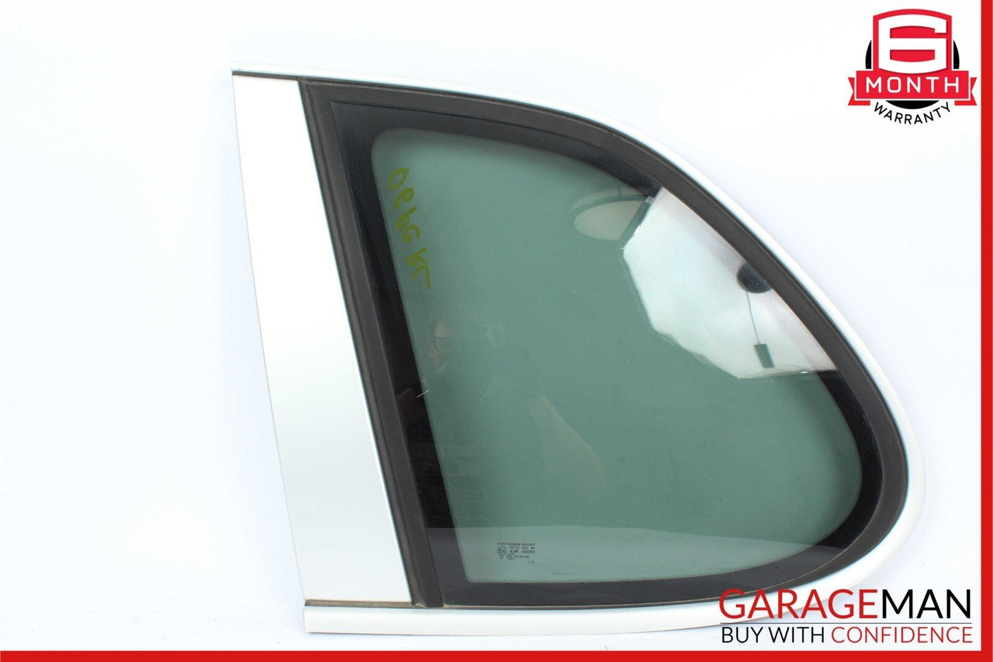 03-06 Porsche Cayenne 955 Rear Left Driver Side Quarter Window Glass Panel White