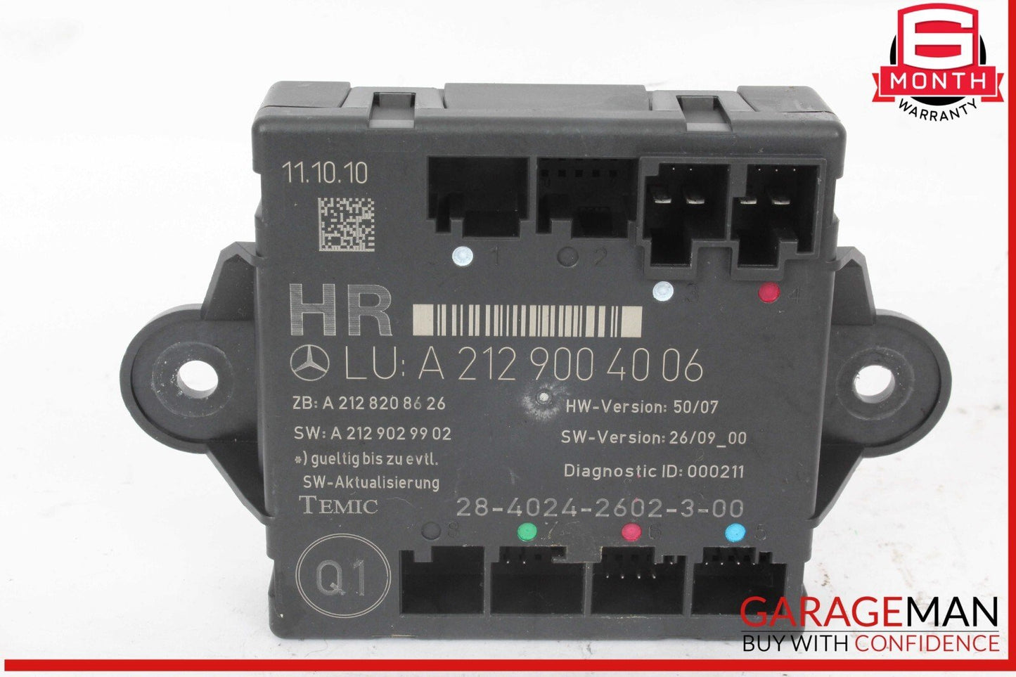 08-18 Mercedes W212 E350 Wagon Rear Right Side Door Control Module OEM