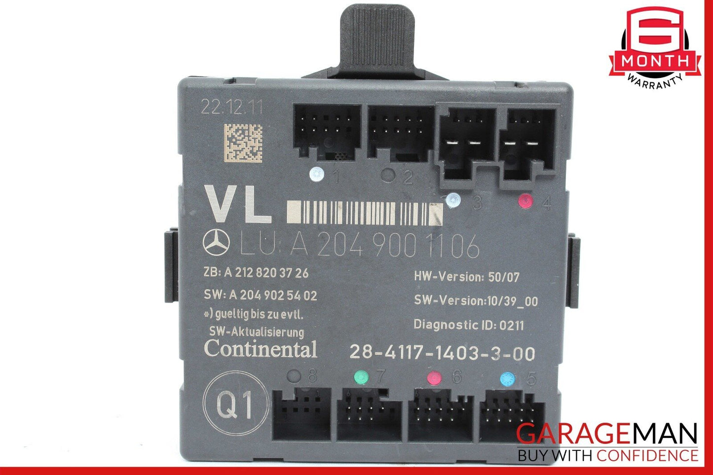 12-15 Mercedes W204 C350 Front Left Side Door Control Module Unit OEM