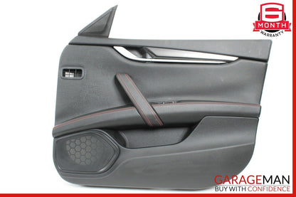 14-17 Maserati Ghibli Front Right Side Complete Interior Door Panel Black OEM