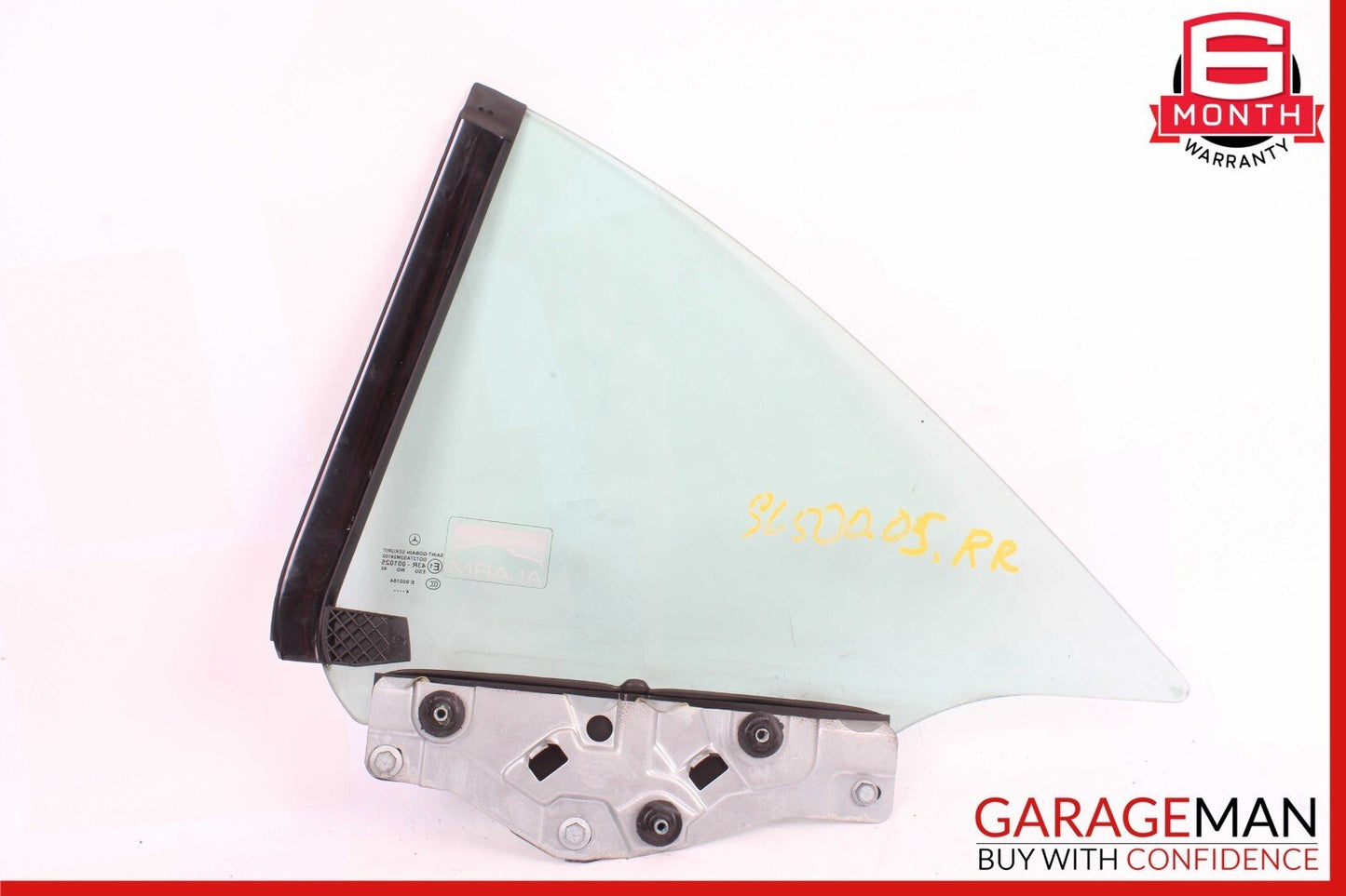 03-12 Mercedes R230 SL500 SL55 AMG Rear Right Side Quarter Window Glass Clear