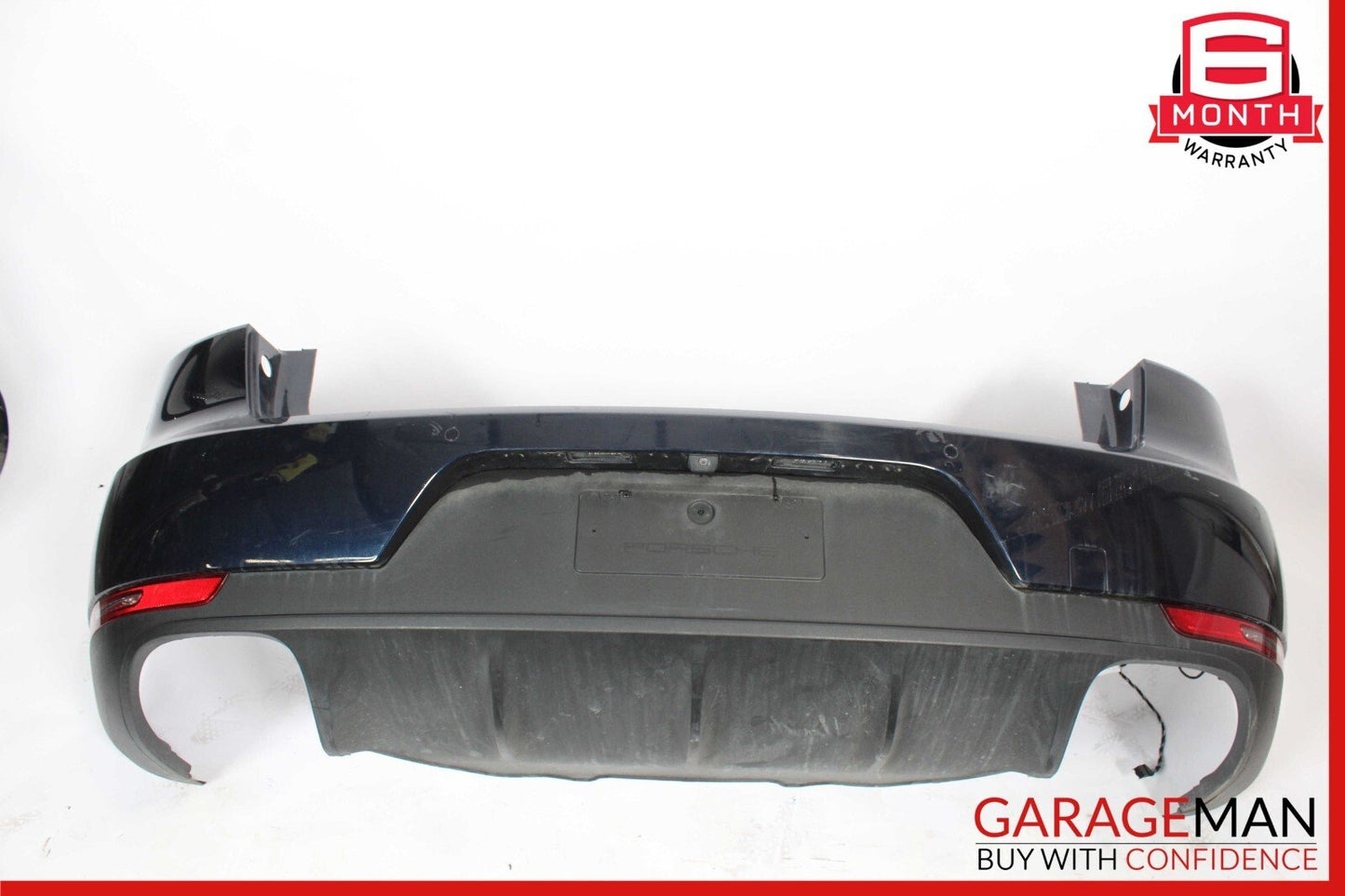 15-18 Porsche Macan 95B Rear Bumper Cover Panel Park Assist Assembly Blue OEM