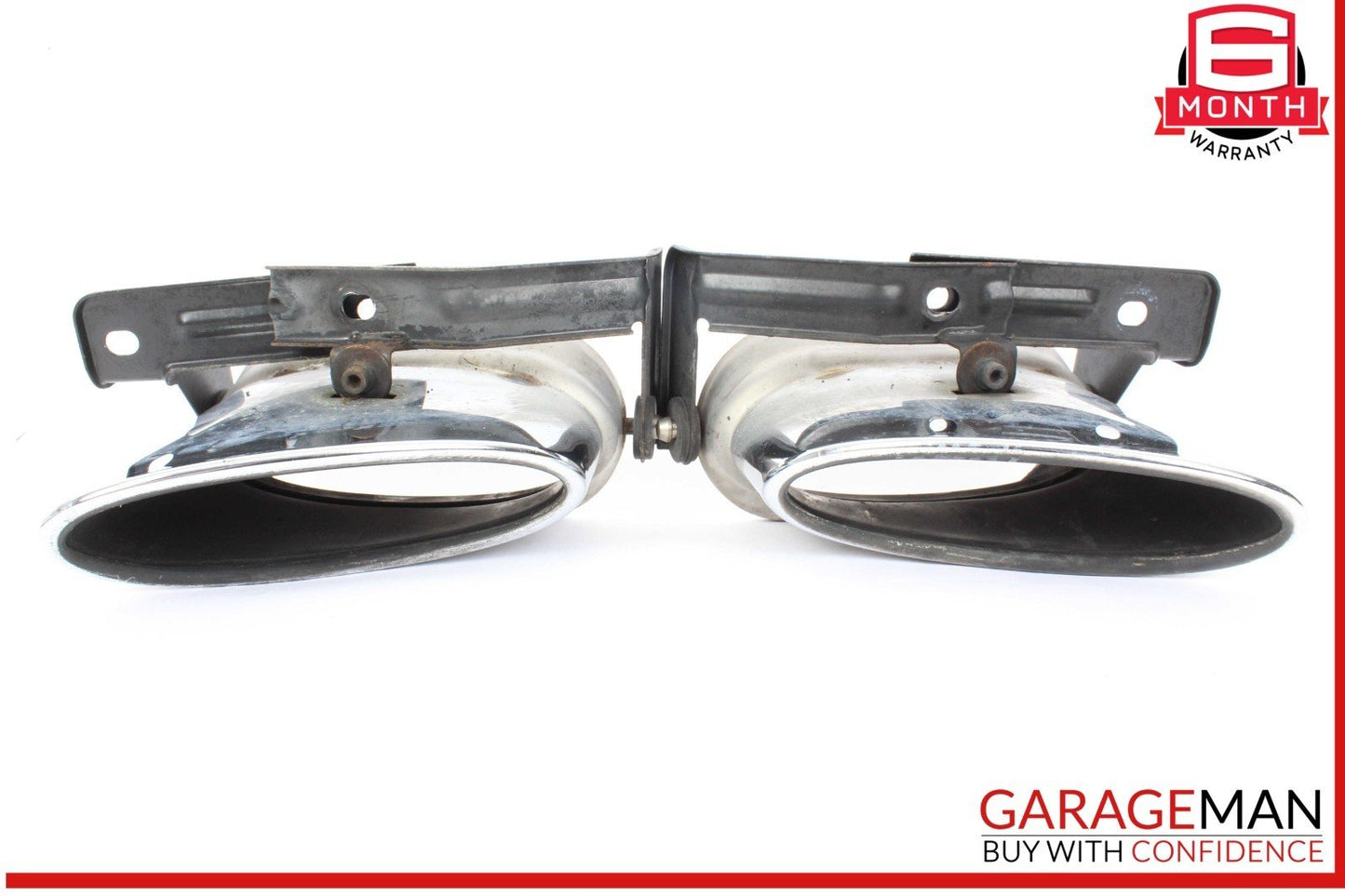 03-12 Bentley Continental GTC Exhaust Muffler Tips Left and Right Set OEM