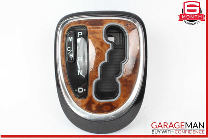 03-06 Mercedes W220 S55 S65 AMG Gear Shifter Bezel Trim Indicator Wood OEM