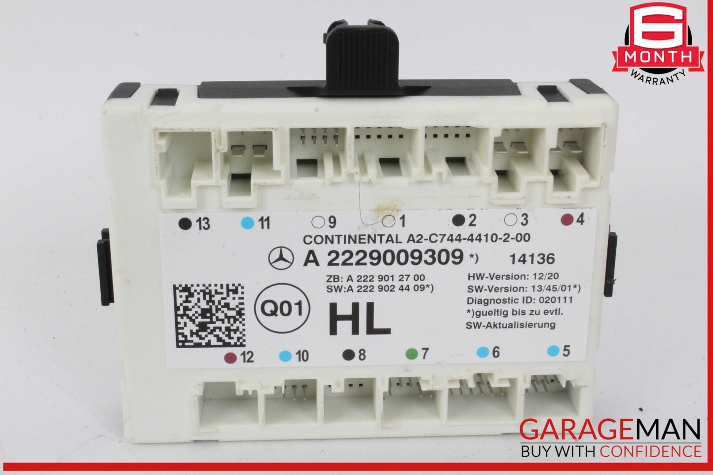 14-17 Mercedes W222 S550 Rear Left Driver Side Door Window Control Module OEM
