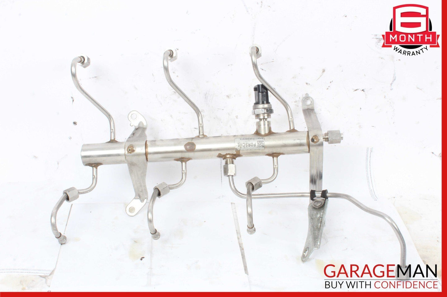 11-16 Porsche Panamera 970 3.6L V6 Fuel Injector Rail w/ Fuel Injectors OEM