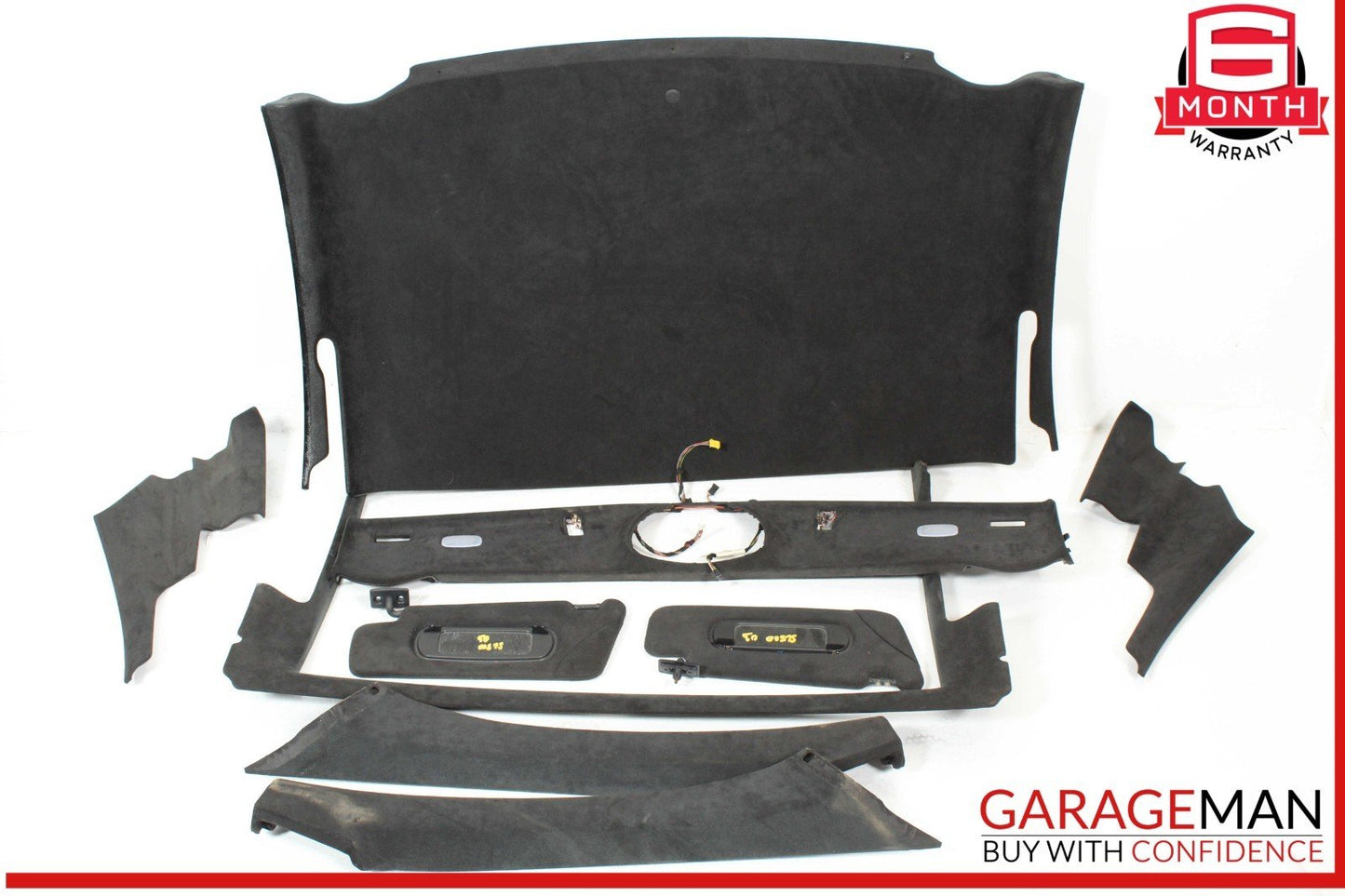 2003 Mercedes R230 SL500 Designo Headliner Set Visors OEM