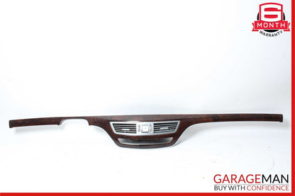 10-13 Mercedes W221 S550 S400 Center Dashboard Dash Trim Molding Brown Wood OEM