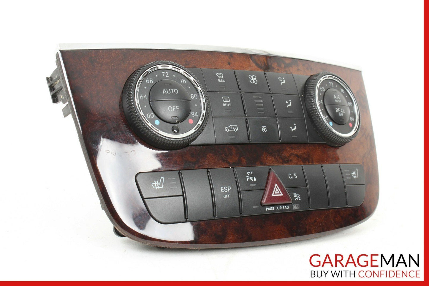 10-13 Mercedes W251 R350 Center Dash AC A/C Heater Temperature Switch Trim Panel