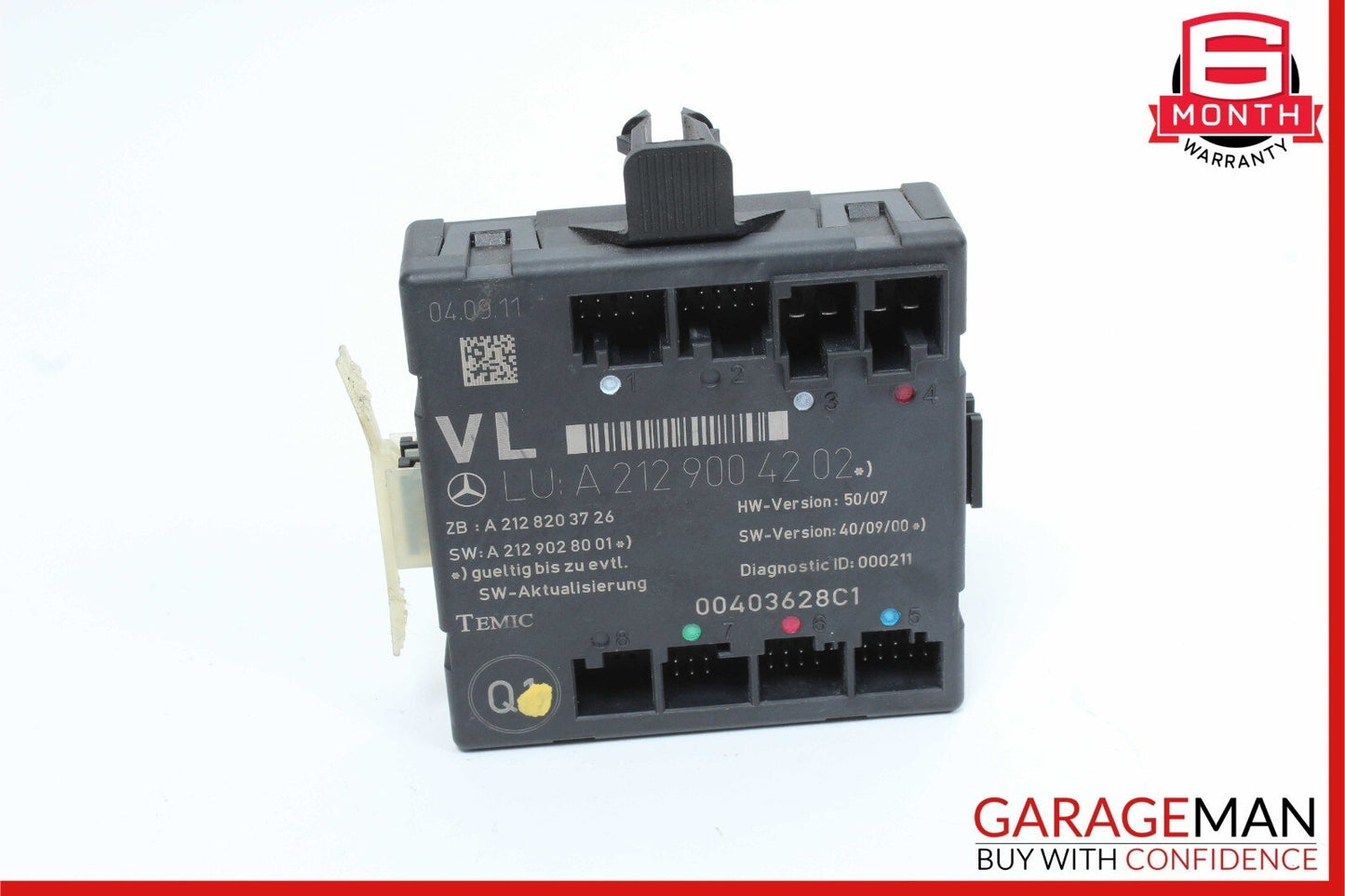 08-18 Mercedes C250 E350 CLS400 SLK350 Front Left Side Door Control Module Unit