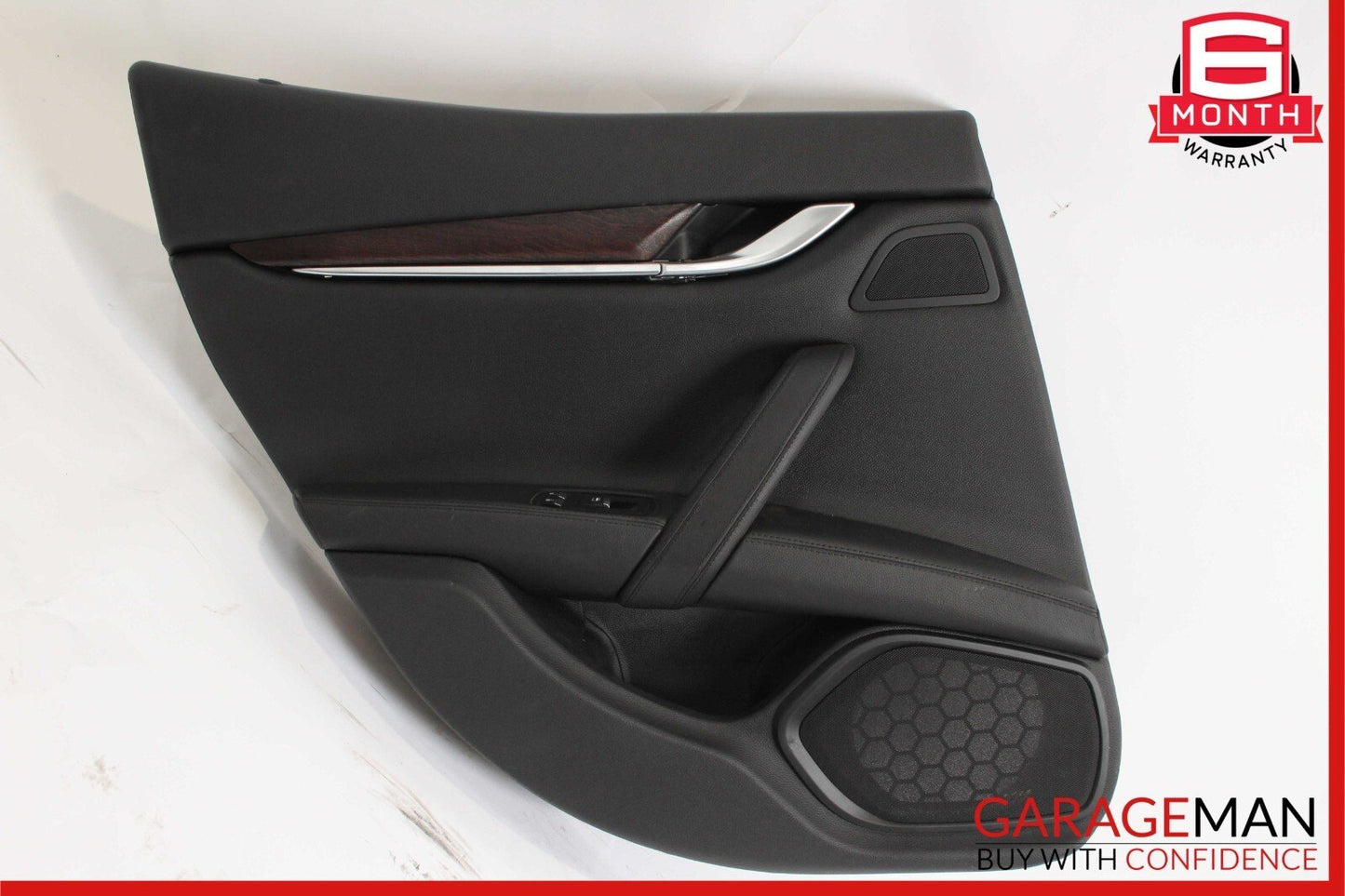 14-17 Maserati Ghibli Rear Left Side Complete Interior Door Panel Cover Black
