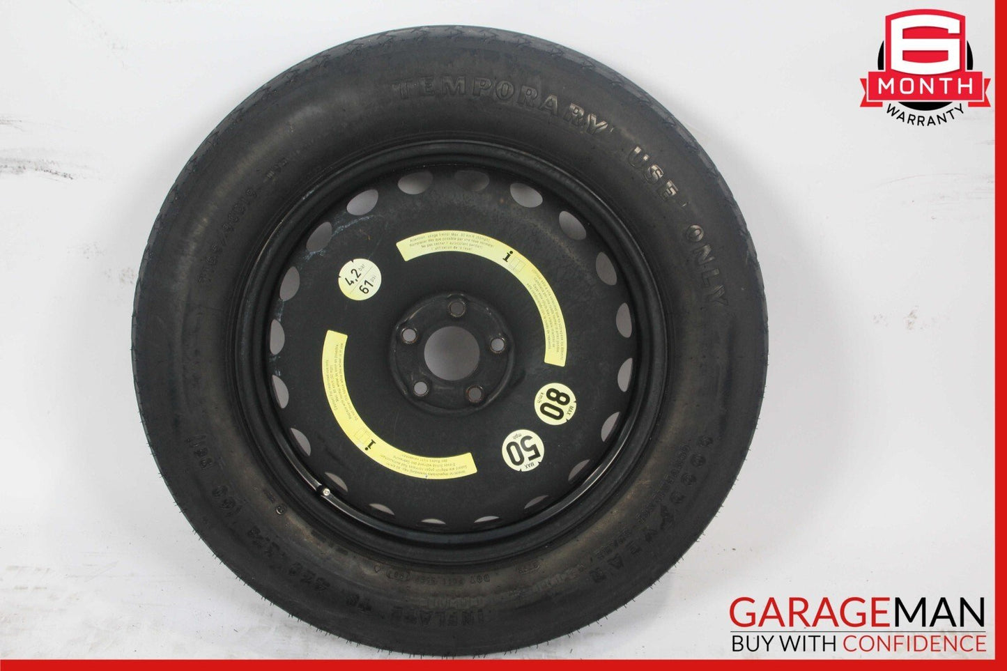 07-12 Mercedes X164 GL450 Emergency Spare Tire Wheel Donut Rim 165 90 19" OEM