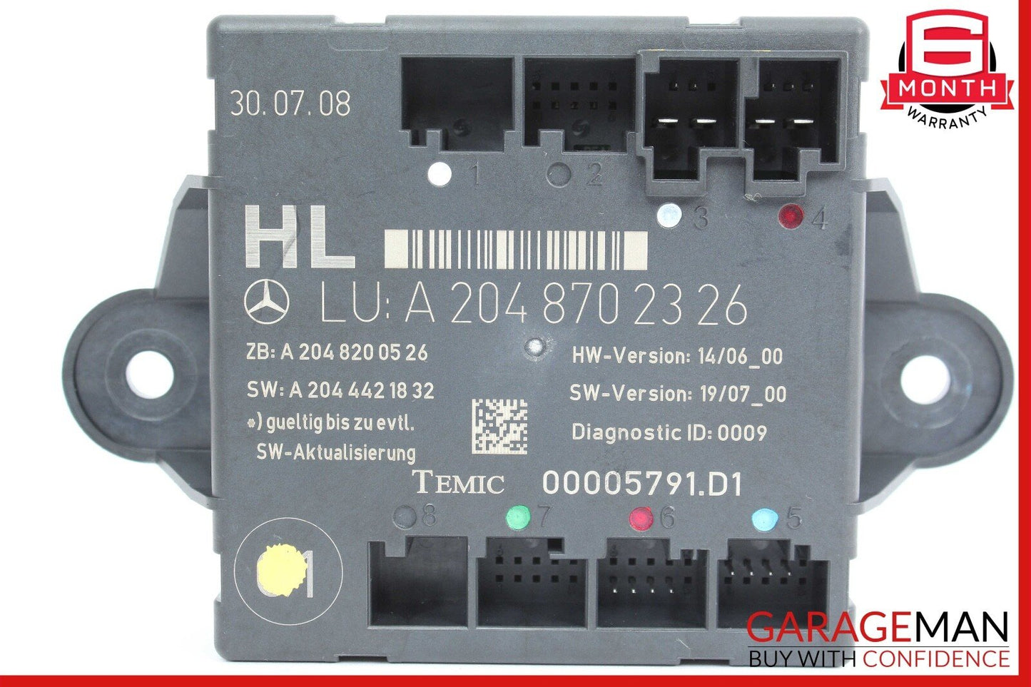 08-14 Mercedes W204 C280 C350 Rear Left Side Door Control Module 2048702326 OEM