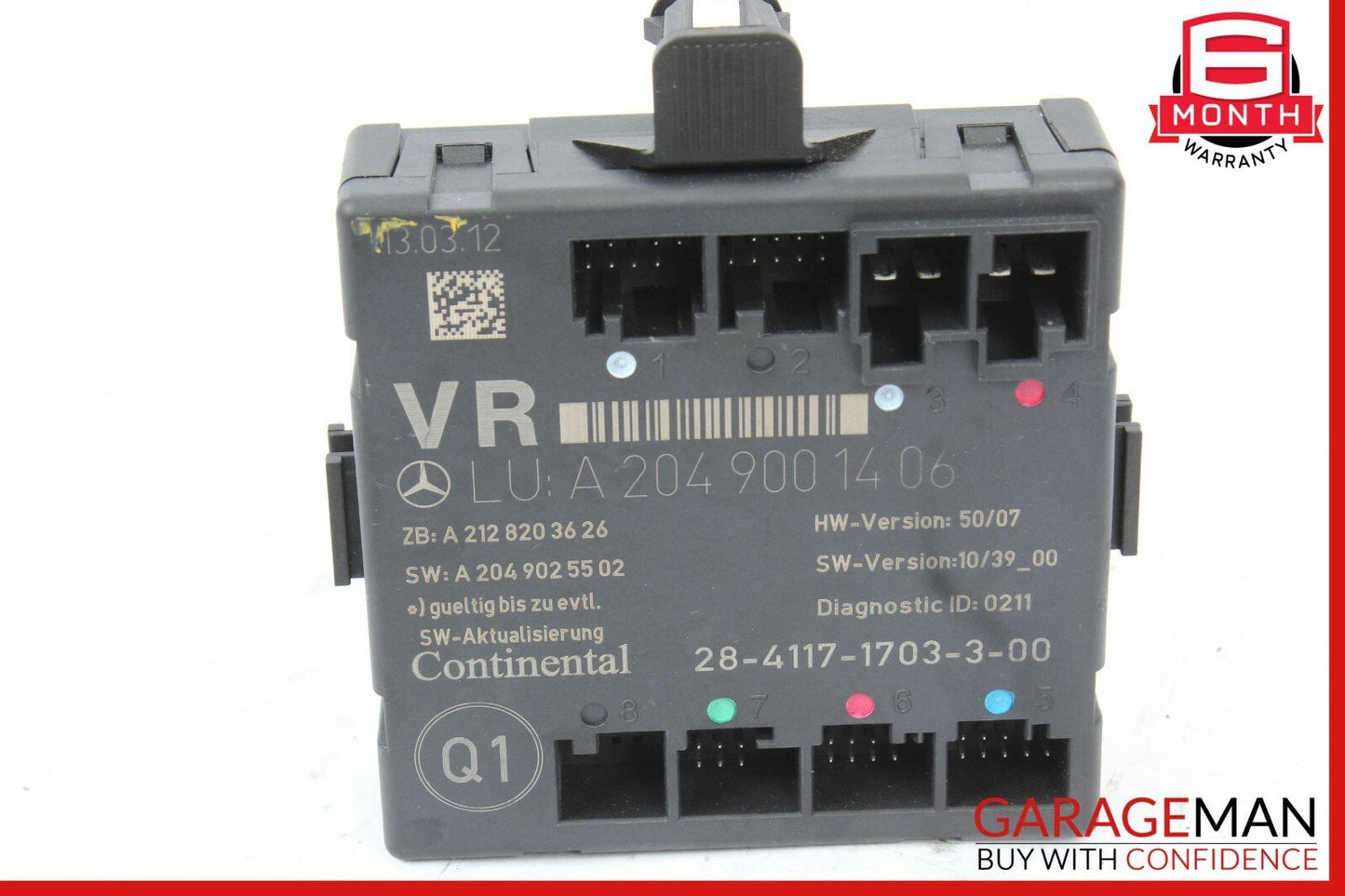 12-15 Mercedes W204 C250 C350 Coupe Front Right Side Door Control Module Unit