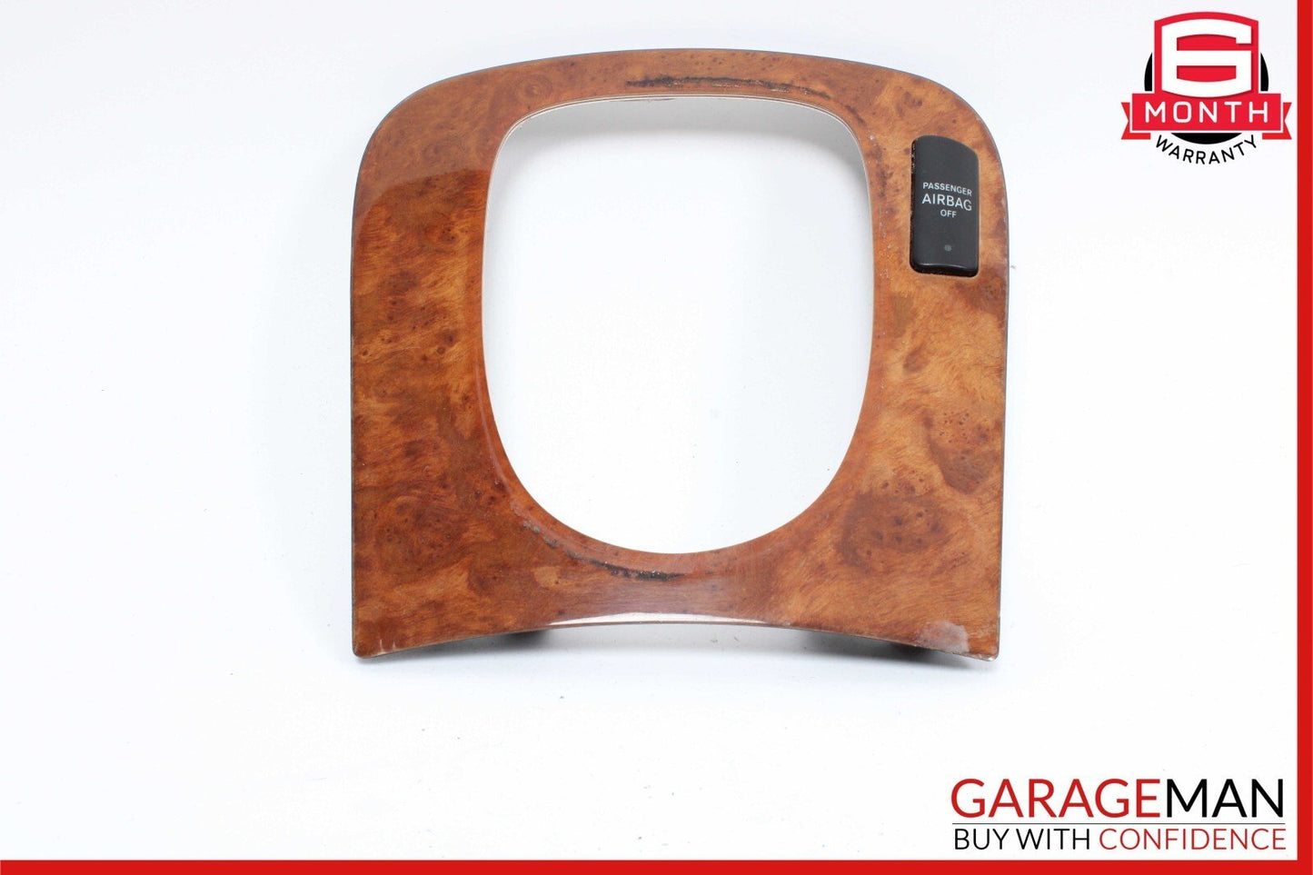 03-06 Mercedes W220 S430 S500 Front Center Console Shifter Bezel Trim Cover Wood
