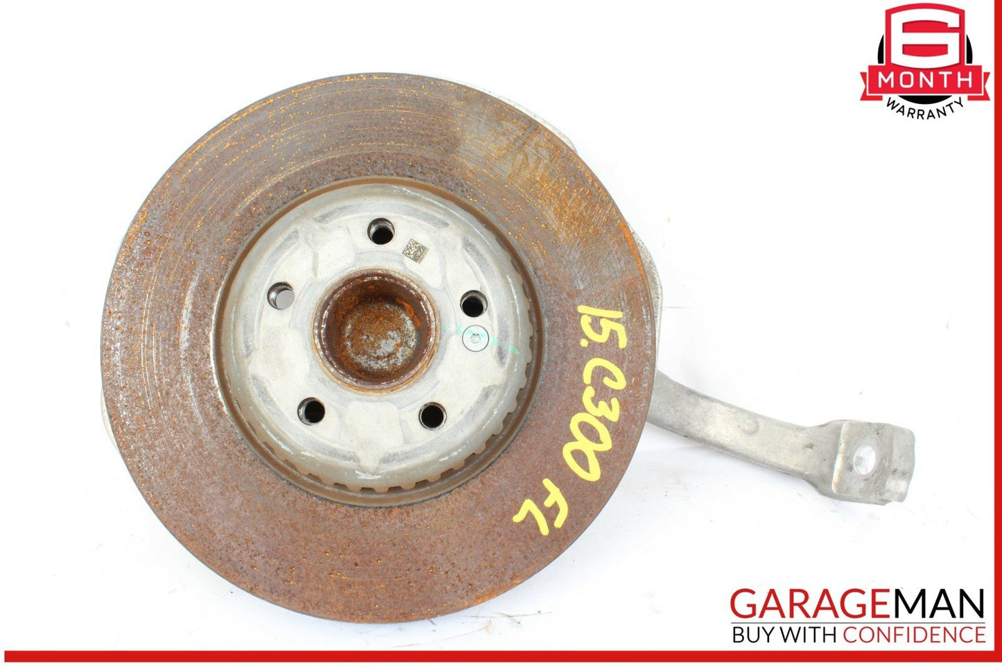 15-20 Mercedes W205 C300 Front Left Wheel Spindle Knuckle Hub w/ Rotor Disc OEM