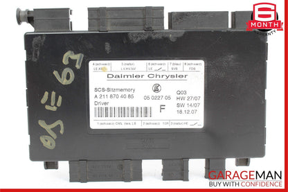 03-12 Mercedes E350 E63 CLS550 GL450 ML500 Front Left Side Seat Control Module