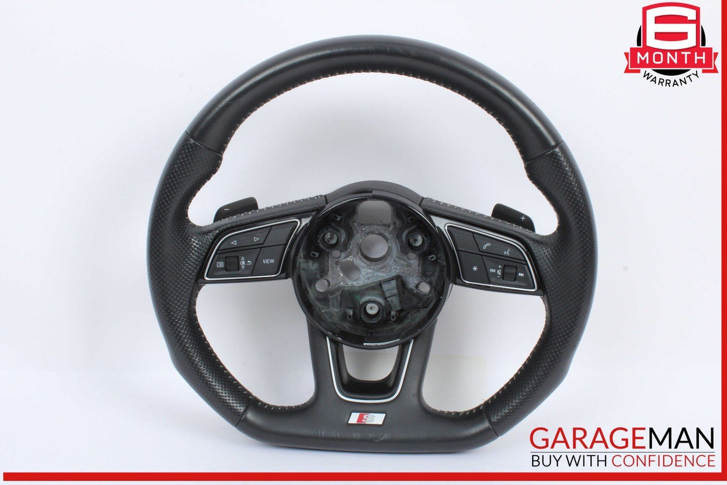 17-20 Audi S5 S4 Front Left Side Steering Wheel w/ Paddle Shifters Black OEM
