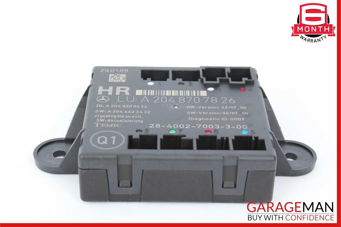 08-18 Mercedes W204 C300 C350 GLK350 Rear Right Side Door Control Module Unit