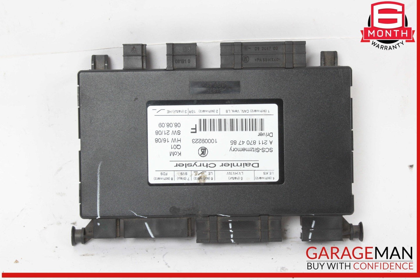 03-12 Mercedes X164 GL450 CLS550 SLK350 Seat Control Module Left Side OEM