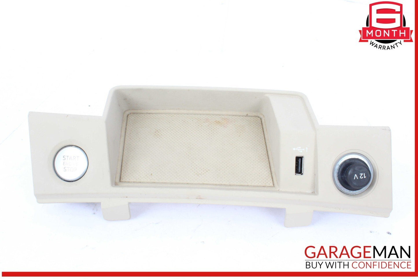 18-24 Audi Q5 Front Center Console Storage Tray Box Cover w/ Start Button OEM