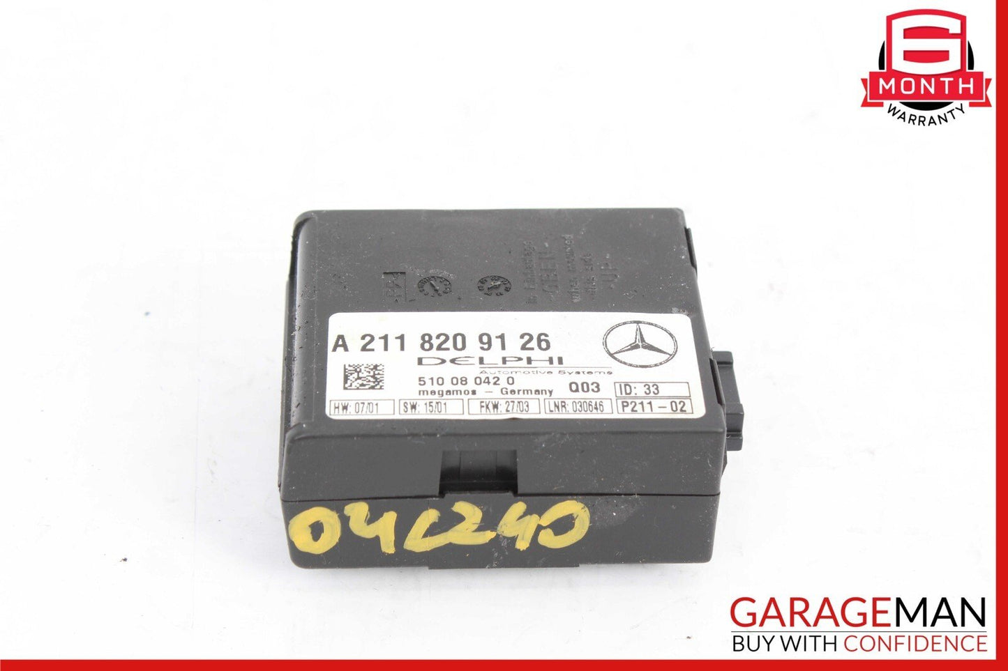 Mercedes C240 E320 CL500 C230 SL550 Anti Theft Alarm Control Module Unit