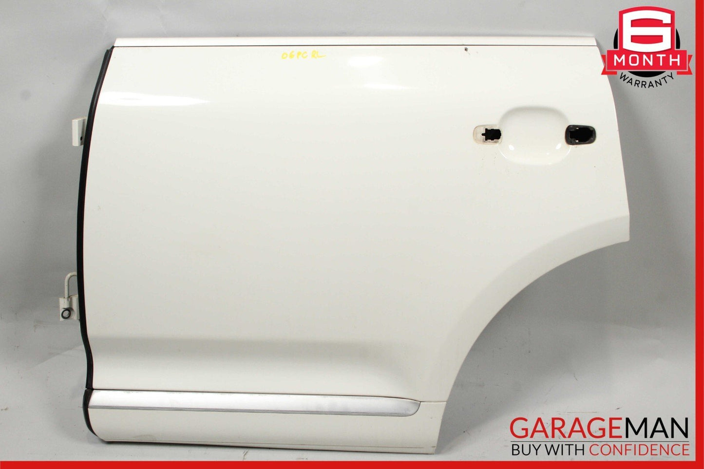 03-06 Porsche Cayenne 955 Rear Left Driver Side Exterior Door Shell Panel White