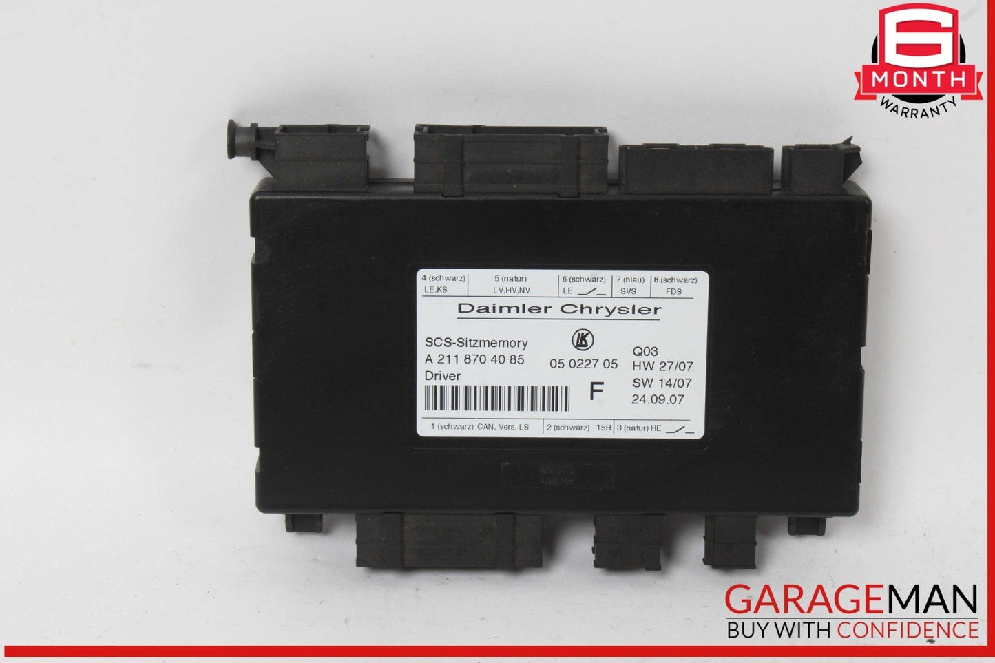 03-11 Mercedes W211 E350 Front Left Side Seat Control Module 2118704085 OEM