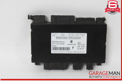03-11 Mercedes W211 E350 Front Left Side Seat Control Module 2118704085 OEM