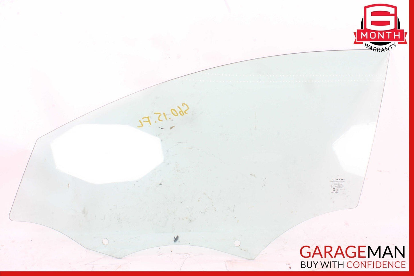 11-18 Volvo S60 V60 Front Left Driver Side Door Window Glass 31385412 OEM
