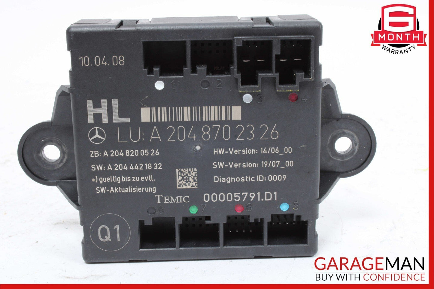 08-18 Mercedes W204 C300 C350 CLS550 GLK350 Rear Left Door Control Module Unit
