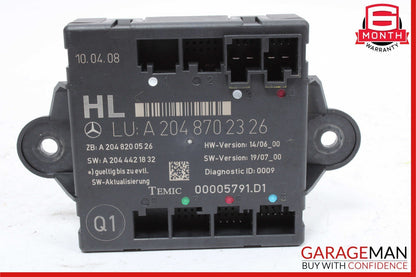08-18 Mercedes W204 C300 C350 CLS550 GLK350 Rear Left Door Control Module Unit