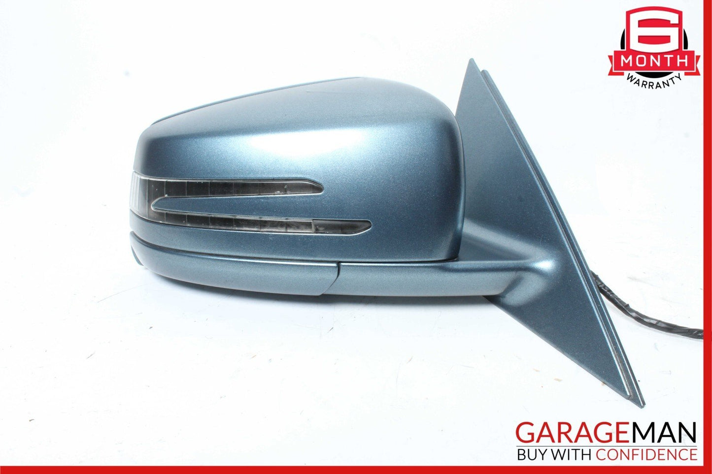 10-13 Mercedes W221 S550 S600 Front Right Side Mirror Door Rear View Blue