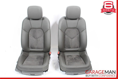15-18 Porsche Macan Front Right & Left Complete Seat Set of 2 Pc Grey OEM