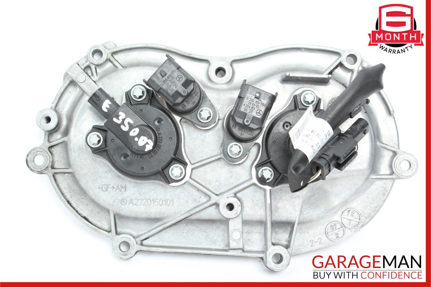 06-13 Mercedes W211 E350 S550 Front Right Engine Timing Chain Cover Plate OEM