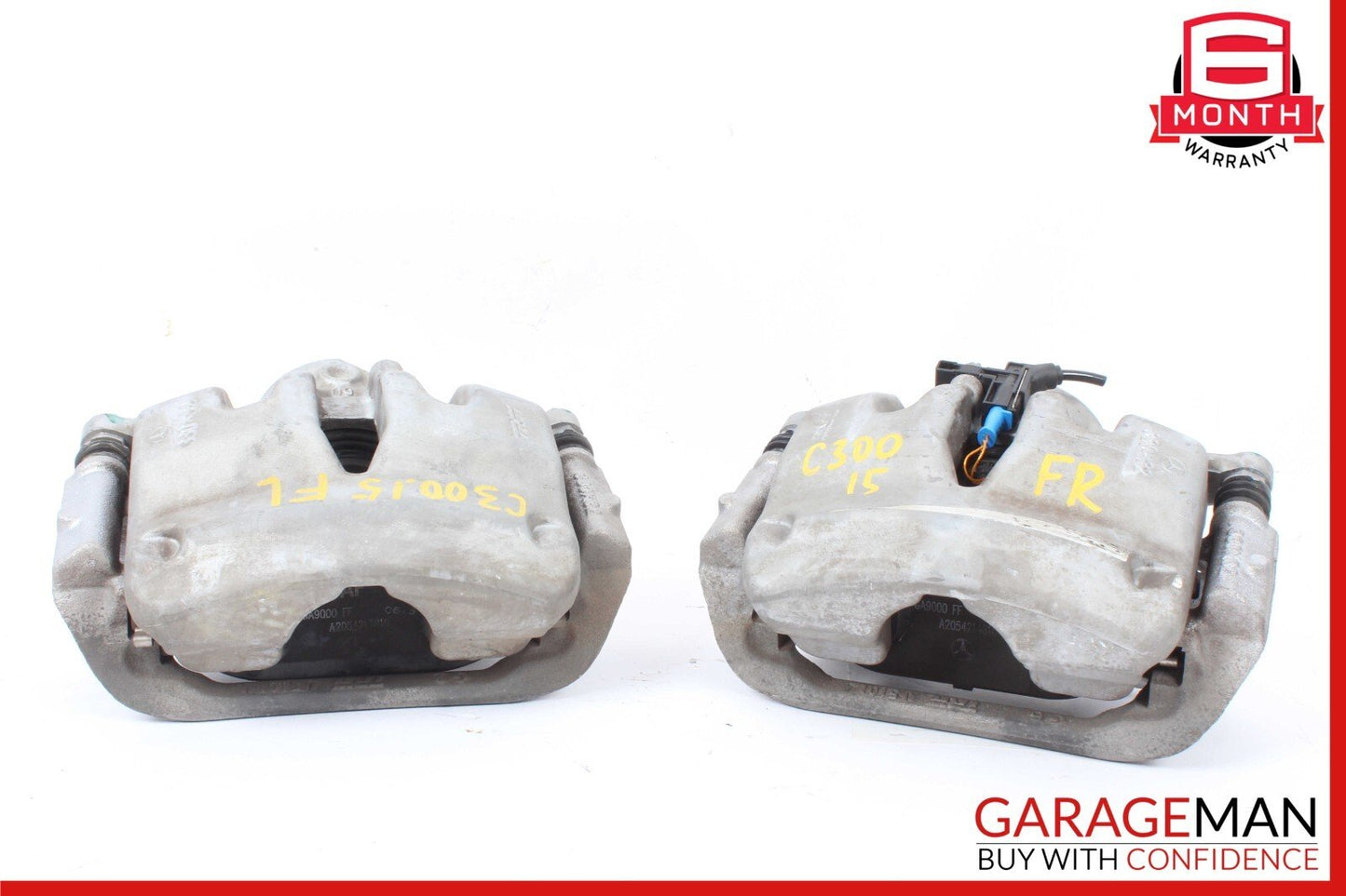 15-20 Mercedes W205 C300 C350e Front Brake Calipers Left & Right Set OEM