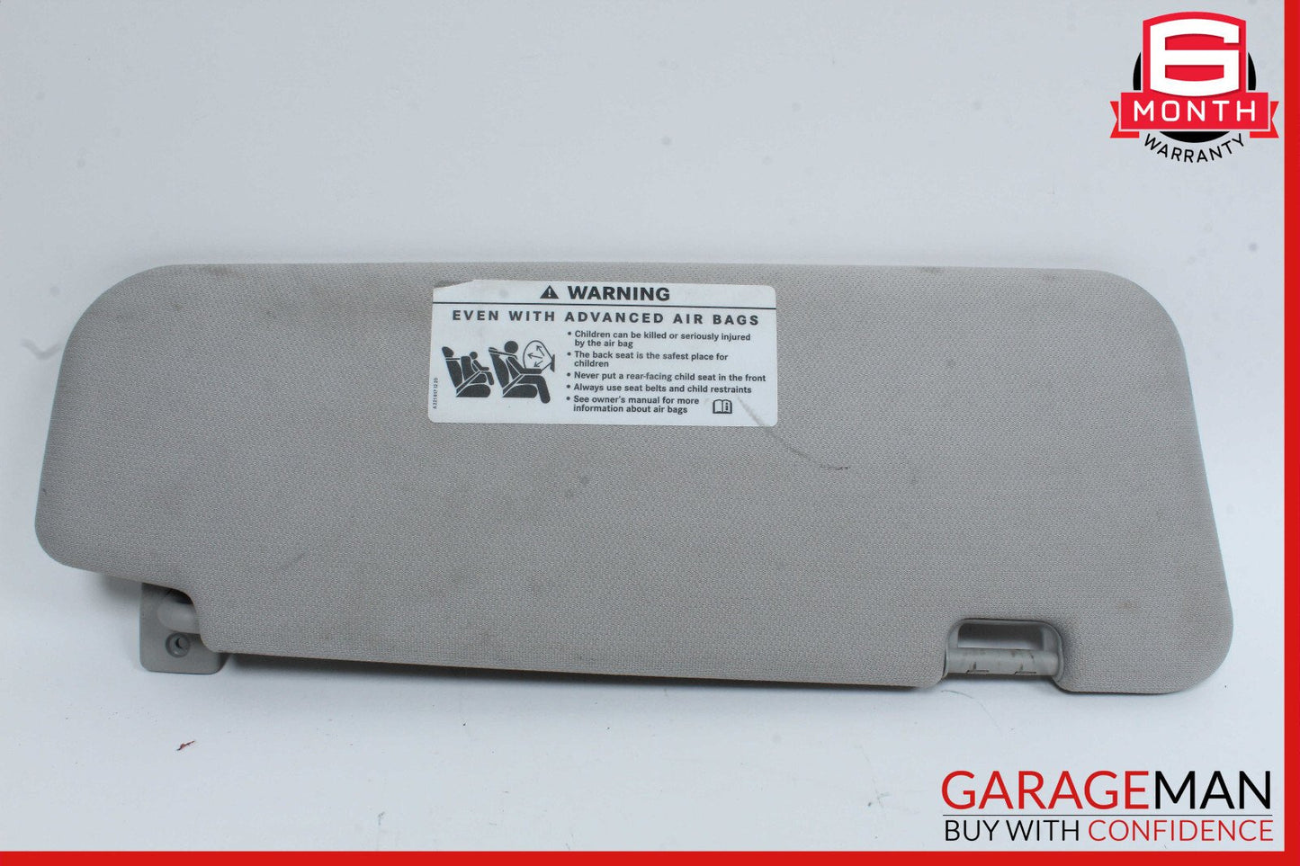 06-11 Mercedes W219 CLS550 Front Left Side Sunvisor Sun Visor Shade Suede Gray
