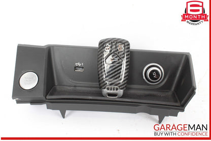 17-24 Audi A4 Quattro Center Consle Storage Tray w/ Power Outlet & Key OEM