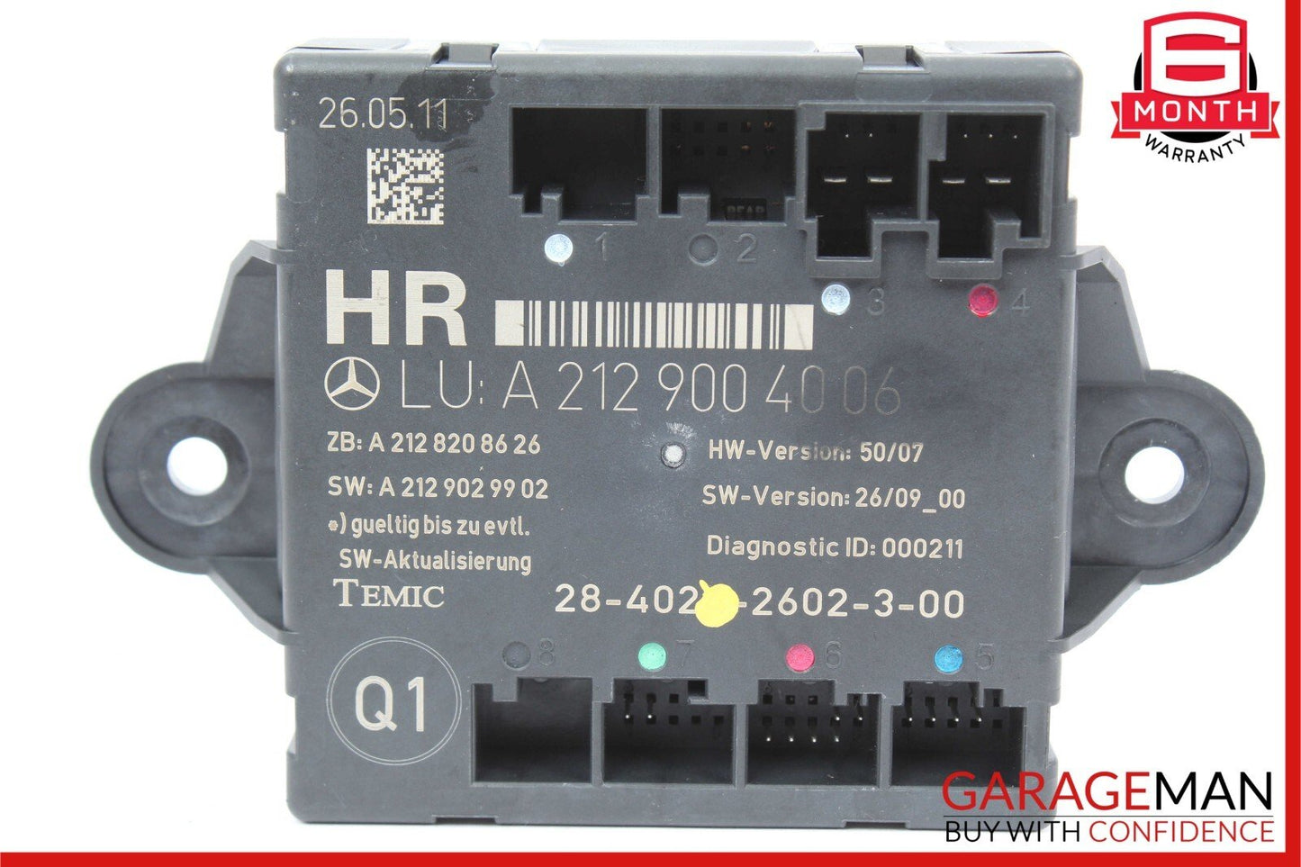 08-18 Mercedes C250 C300 C350 GLK350 Rear Right Side Door Control Module Unit